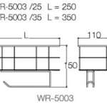 WR-5003-35 ตะแกรงอเนกประสงค์ พร้อมที่แขวนกระดาษชำระ ขนาด 350x110x149 มม. ยี่ห้อ Ws