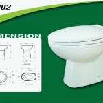 T2002 : Elongate สุขภัณฑ์แบบนั่งราบ ราดน้ำ ระบบ Wash Down Action *คลิกดูรายละเอียดเพิ่มเติม