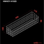 HWHOY-H102D ตะแกรงอเนกประสงค์ทรงเหลี่ยม แบบติดผนัง *คลิกดูรายละเอียดเพิ่มเติม
