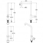 HFVSB-1000D1 ก๊อกเดี่ยวอ่างล้างจาน คอสวิง แบบตั้งพื้น +Smooth