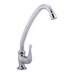 ก็อกซิงค์เดี่ยว งวงตัว J ติดบนเคาน์เตอร์ Ceramic Sink Long Faucet