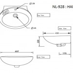 NL-928-WA อ่างล้างหน้า  อ่างล้างหน้านัสโก้ แบบแขวน สีขาว พร้อมขาเหล็กฟรี **คลิกดูเงื่อนไขค่ะ