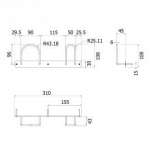 FXVH0-0285CK ที่แขวนภาชนะ แบบ 2 ตะขอ*คลิกดูรายละเอียดเพิ่มเติม