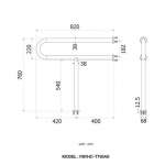 คลิกเลย FBVHC-T795AS ราวทรงตัวสแตนเลส 820 มม. เส้นผ่าศูนย์กลาง 38 ซม. VRH