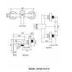 HFVSP-312172 ก๊อกเดี่ยวผสมฝักบัว แบบติดผนัง (ไม่รวมสายอ่อน) รุ่น Forte