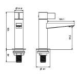 HFVSB-2000H2 ก๊อกเดี่ยวอ่างล้างหน้าสแตนเลส แบบตั้งพื้น HYBRID