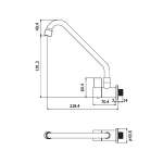 HFVSB-1120H1 ก๊อกเดี่ยวอ่างล้างจานคอสวิง แบบติดผนัง รุ่น HYBRID *คลิกดูรายละเอียดเพิ่มเติม