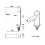 HFVSB-2000X2 ก๊อกเดี่ยวอ่างล้างหน้าสแตนเลส แบบตั้งพื้น รุ่น CUBE