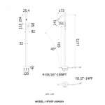 HFVSP-2000301 ก๊อกเดี่ยวอ่างล้างหน้า แบบตั้งพื้น สแตนเลส สูง 1173 มม. รุ่น วิลล่า 