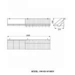 HW106-W106D5 ตะแกรงวางจาน แบบติดผนัง ขนาด 215 x 1000 x 180 mm.