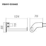 FBVHY-G104AS ที่แขวนกระดาษชำระ ผิวซาติน แบบติดผนัง รุ่น Skin