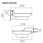 FBVHY-G107AS ที่วางสบู่ แบบติดผนัง รุ่น Skin