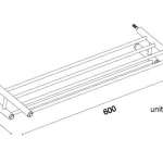 FBVHY-CK01CN ราวแขวนผ้าสแตนเลส 2 ชั้น Best Seller  รุ่น Click