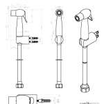 FXHOY-0026PZ หัวฉีดชำระทรงกลมสีขาว-ชมพู พร้อมขายึดและสายพลาสติกสีขาว รุ่น FANCY