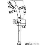 FJHOF-116BWZ ฝักบัวมือถือด้ามโค้ง 2.5" พร้อมสาย PVC 1.5 เมตร สีขาว รุ่น Jolly