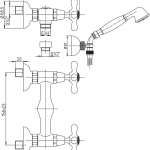 PA 17CR509QE ก๊อกผสมน้ําร้อน-เย็น สําหรับยืนอาบพร้อมฝักบัวครบชุด รุ่น Libety 