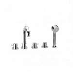 ก๊อกผสมน้ําร้อน-เย็น ขึ้นจากอ่าง 5 รูก๊อก รุ่น COX 0