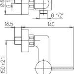 PA 78CR511 ก๊อกผสมยืนอาบ แบบติดผนัง รุ่น COX