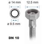 MR 300444 สายน้ําดี สแตนเลสถัก 304 ขนาดยาว 40 ซม. / 16 นิ้ว รุ่น SUPPLY HOSE 