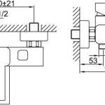 RA 882752C ก๊อกล้างหน้าผสมน้ำร้อนเย็น สำหรับลงอ่าง รุ่น TOLEDO