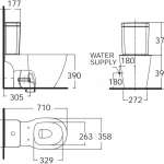 TF-2704/EB-FB104SW สุขภัณฑ์ แบบสองชิ้น 3/4.5 ลิตร รุ่น CONCEPT CUBE 