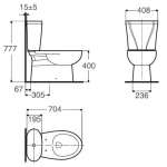 TF-2885/FB103SW-WT สุขภัณฑ์ แบบสองชิ้น 6 ลิตร รุ่น UNILINE-R