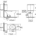 2894SCW-WT-0 สุขภัณฑ์แบบสองชิ้น รุ่น Halo ใช้น้ำ 4.5 ลิตร (กดข้าง)