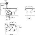 New Linear 6L EL with Seat & Cover Flush Valve toilet WT Model No.: CL24810-6DAB; 2481/SC-WT-0