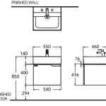 คลิกดูรายละเอียดสินค้าเพิ่มเติม CLBF550-BHAF ตู้เฟอร์นิเจอร์แบบแขวนผนัง ขนาด 550 มม. สีดำเคลือบเงาพิเศษ (ไม่รวมอ่างล้างหน้า)  รุ่น Concept 550