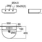 คลิกดูรายละเอียดสินค้าเพิ่มเติม TF-0553-WT-0 อ่างล้างหน้าแบบแขวนผนัง รุ่น  Concept D - Shape