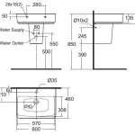 0507W/0707-WT-0 อ่างล้างหน้าแบบแขวนผนัง พร้อมขาตั้งลอย รุ่น Acacia Evolution 