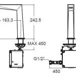 A-8510-AC ก๊อกน้ำเย็นอ่างล้างหน้าอัตโนมัติทรงสูง รุ่น Line Sensor (แบบใช้ไฟฟ้า)