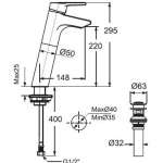 คลิกดูรายละเอียดสินค้าเพิ่มเติม  A-3902-101-50 ก๊อกผสมอ่างล้างหน้าทรงสูง  พร้อมสต็อปวาล์ว รุ่น ACTIVE