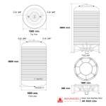AR-5000 แท้งค์น้ำสแตนเลส ความจุ : 5000 ลิตร  เส้นผ่านศูนย์กลาง : 1.60 ม.  ความสูงของตัวถัง : 2.60 ม.  ความสูงขาตั้ง : 0.33 ม.  ทางน้ำเข้า : Ø 3/4" (นิ้วแป๊บ)  ทางน้ำออก : Ø 2" (นิ้วแป๊บ)