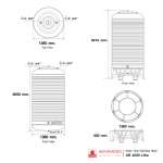 AR-4000 แท้งค์น้ำสแตนเลส ความจุ : 4000 ลิตร  เส้นผ่านศูนย์กลาง : 1.39 ม.  ความสูงของตัวถัง : 3.04 ม.  ความสูงขาตั้ง : 0.33 ม. ความสูงรวมทั้งหมด : 3.18 ม. ทางน้ำเข้า : Ø 3/4" (นิ้วแป๊บ)  ทางน้ำออก : Ø 2" (นิ้วแป๊บ)