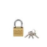 IsOn กุญแจคล้อง เหล็ก ชุบทองเงา-ด้าน ระบบวงแหวน (Steel Padlock-Disc) NO.888 (CP)