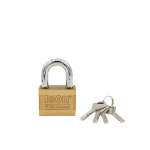 IsOn กุญแจคล้อง เหล็ก ชุบทองเงา-ด้าน ระบบวงแหวน (Steel Padlock-Disc) NO.888 (CP)