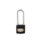 IsOn กุญแจสปริงเหล็กดำ ขนาด 25-50 มม. (Solid Steel Padlock-Spring)