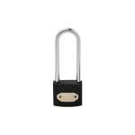 IsOn กุญแจสปริงเหล็กดำ ขนาด 25-50 มม. (Solid Steel Padlock-Spring)