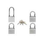 IsOn  กุญแจคล้อง เหล็ก ชุบโครเมี่ยม ระบบรหัสเหมือน (Key Alike / Steel Padlock-Disc)  KA.877 (CP)