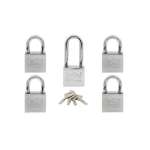 IsOn  กุญแจคล้อง เหล็ก ชุบโครเมี่ยม ระบบรหัสเหมือน (Key Alike / Steel Padlock-Disc)  KA.877 (CP)