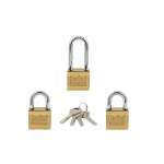 IsOn กุญแจคล้อง เหล็ก ชุบทองเงา-ด้าน ระบบรหัสเหมือน (Key Alike / Steel Padlock-Disc) KA.888CP 0