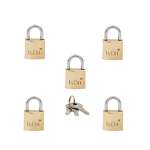 IsOn กุญแจสปริงทองเหลือง ขนาด 20 มม. ระบบรหัสเหมือน (Key Alike / Brass Padlock-Spring)