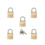 IsOn กุญแจสปริงทองเหลือง ขนาด 20 มม. ระบบรหัสเหมือน (Key Alike / Brass Padlock-Spring)