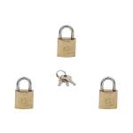 IsOn กุญแจสปริงเหล็ก สีทอง ระบบรหัสเหมือน (Key Alike / Steel  Padlock-Spring) 0