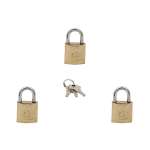 IsOn กุญแจสปริงเหล็ก สีทอง ระบบรหัสเหมือน (Key Alike / Steel  Padlock-Spring)