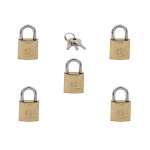 IsOn กุญแจสปริงเหล็ก สีทอง ระบบรหัสเหมือน (Key Alike / Steel  Padlock-Spring)