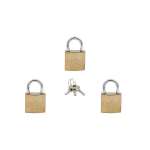 IsOn กุญแจสปริงเหล็ก สีทอง ระบบรหัสเหมือน (Key Alike / Steel  Padlock-Spring)