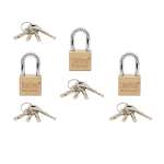 IsOn กุญแจคล้อง ทองเหลือง ระบบมาสเตอร์คีย์ (Master Key / Solid Brass Padlock-Disc) M.K.450