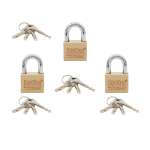 IsOn กุญแจคล้อง ทองเหลือง ระบบมาสเตอร์คีย์ (Master Key / Solid Brass Padlock-Disc) M.K.450